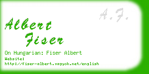 albert fiser business card